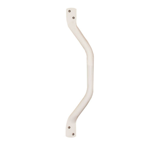 AKW Steel Cranked Grab Rail - White - 630mm