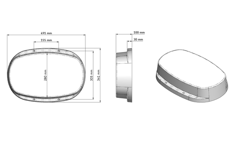 AKW 100mm High SMC Toilet Plinth