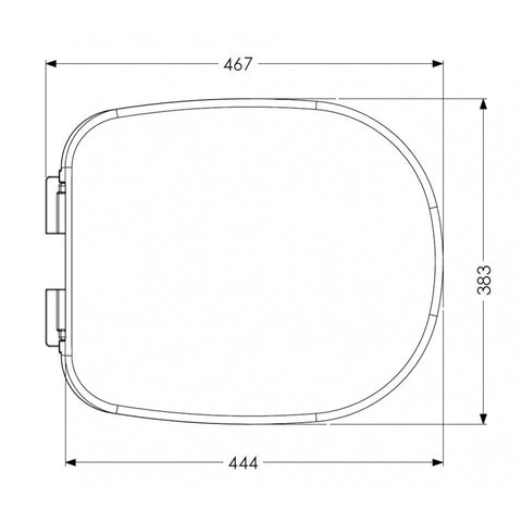 AKW Ergonomic Toilet Seat with Lid Dark Blue