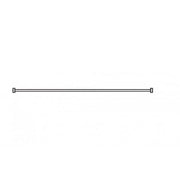 AKW Bendy Shower Curtain Rail and 2 Drop Rods 2500mm Wide - White