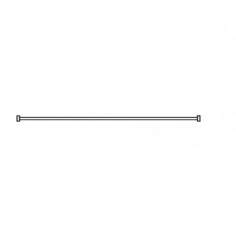 AKW Bendy Shower Curtain Rail and 2 Drop Rods 2500mm Wide - White