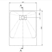 AKW Onyx Rectangular Shower Tray 1000mm x 800mm - Grey