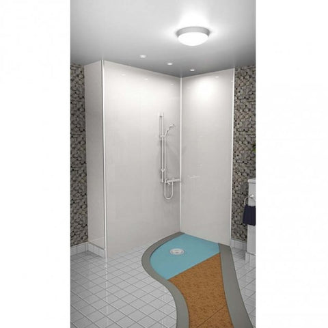 AKW Tuff Form8 Rectangular Wet Room Former with Rotatable Waste Position - 1300x820mm