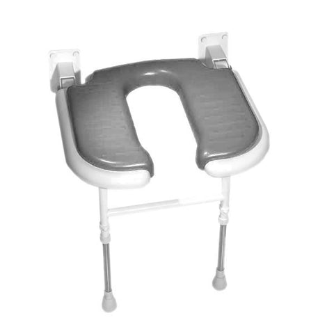 AKW 4000 Series Standard Horseshoe Padded Shower Seat - Grey